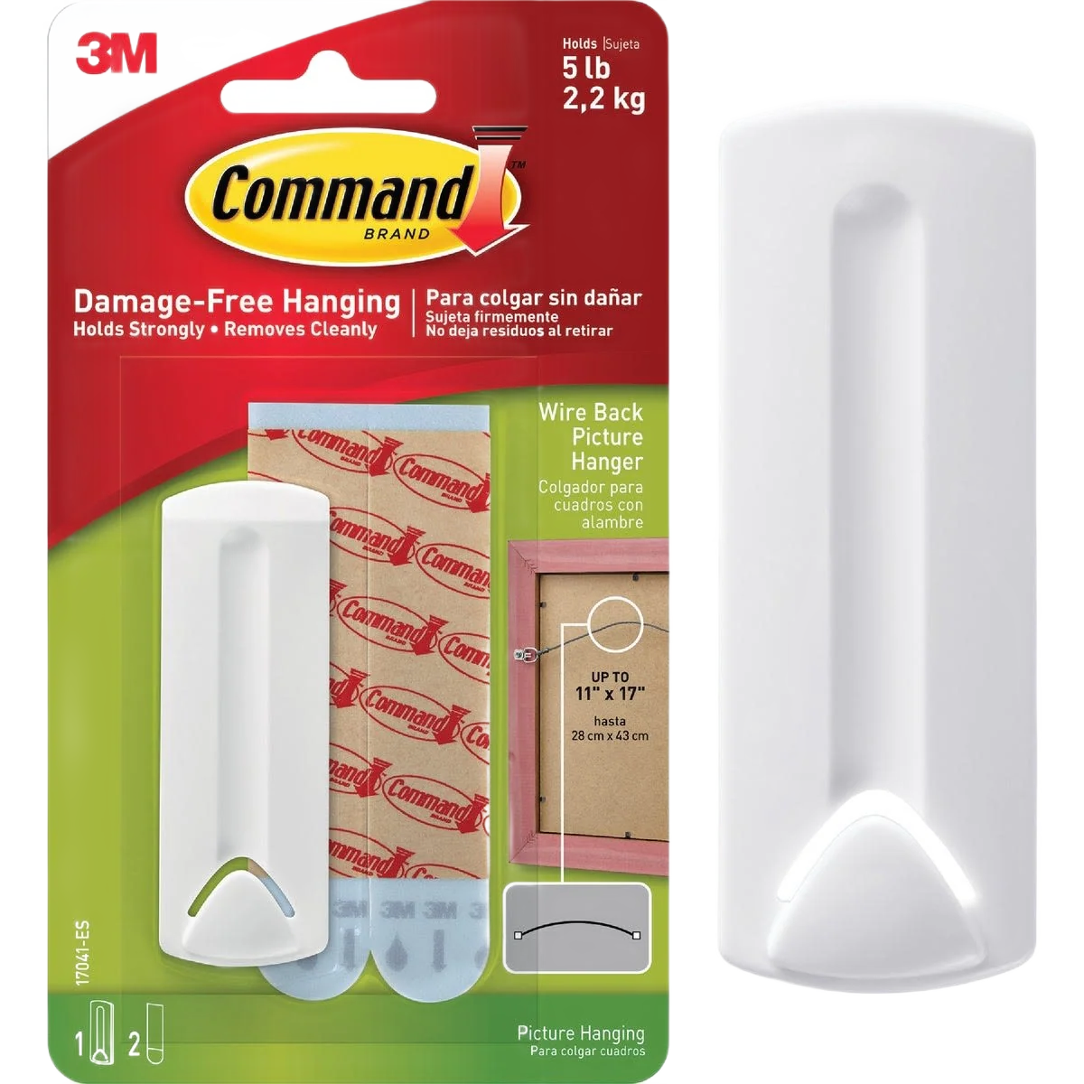 Reliable 3M Command Wire-Backed Adhesive Picture Hanger Organic