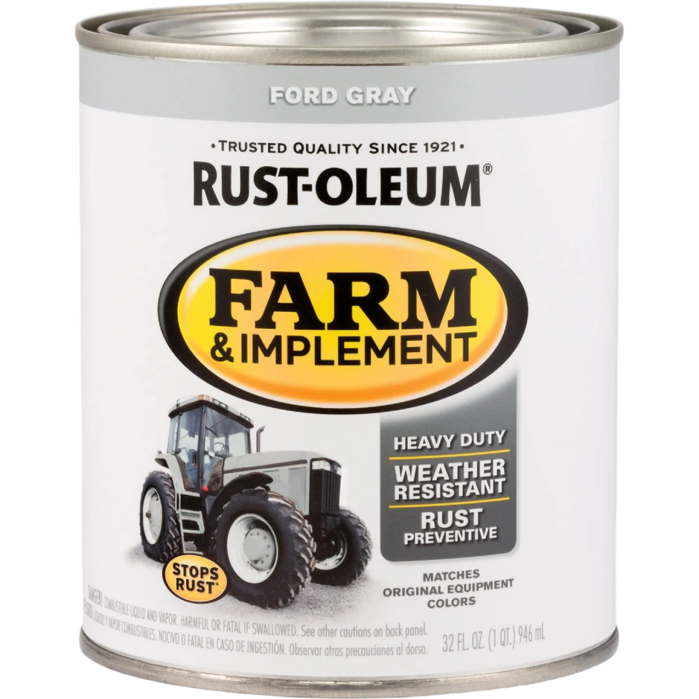 Smart Rust-Oleum Ford Gray Gloss Farm Implement Enamel Quart Fast