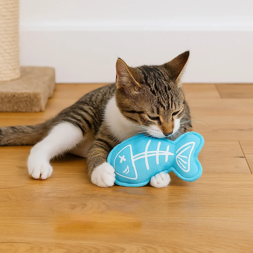 Detailed Refillable Catnip Fish Toy For Cats Interactive Play Luxury
