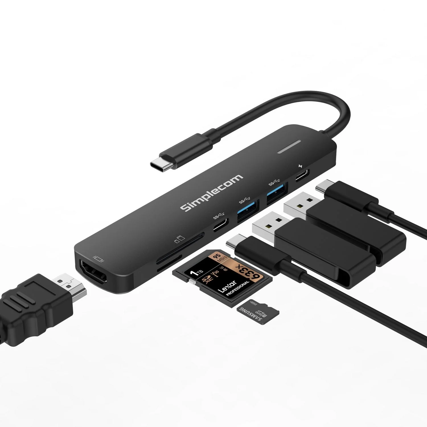 Breathable Simplecom USB-C SuperSpeed 7-in-1 Multiport Docking Station Fine Crafted
