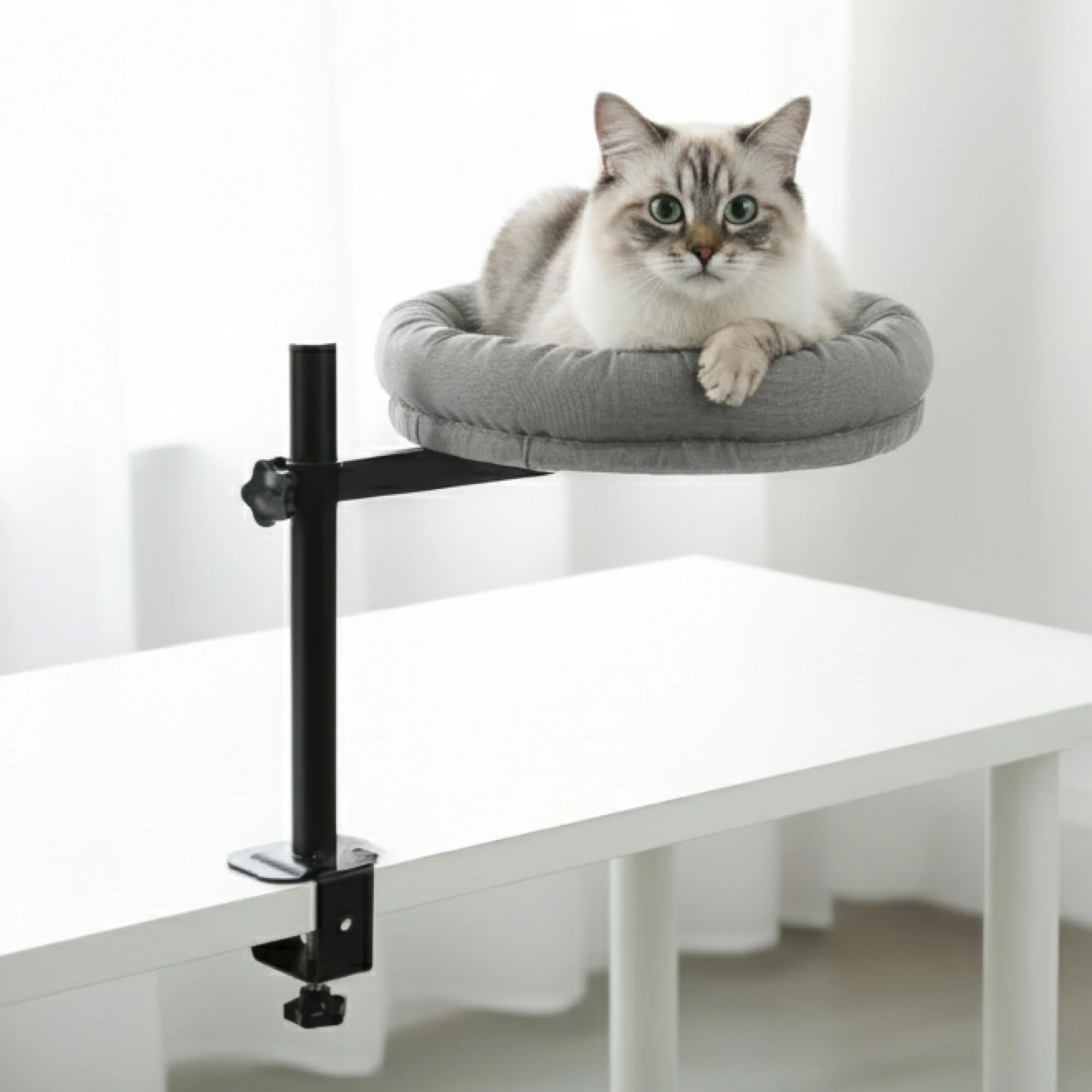 Modern PawsPik® Adjustable 360° Desk Cotton Cat Nest Bed Genuine