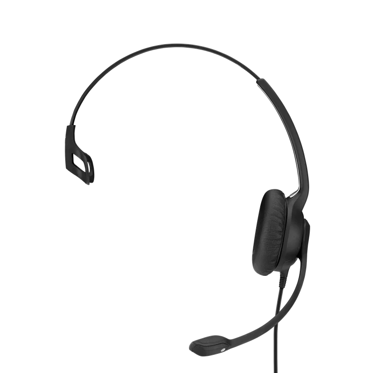 Refined Sennheiser SC230 Wide Band Monaural headset with Noise Cancelling mic - high impedance for standard phones Easy D - Requires Easy Disconnect Cable Specialty