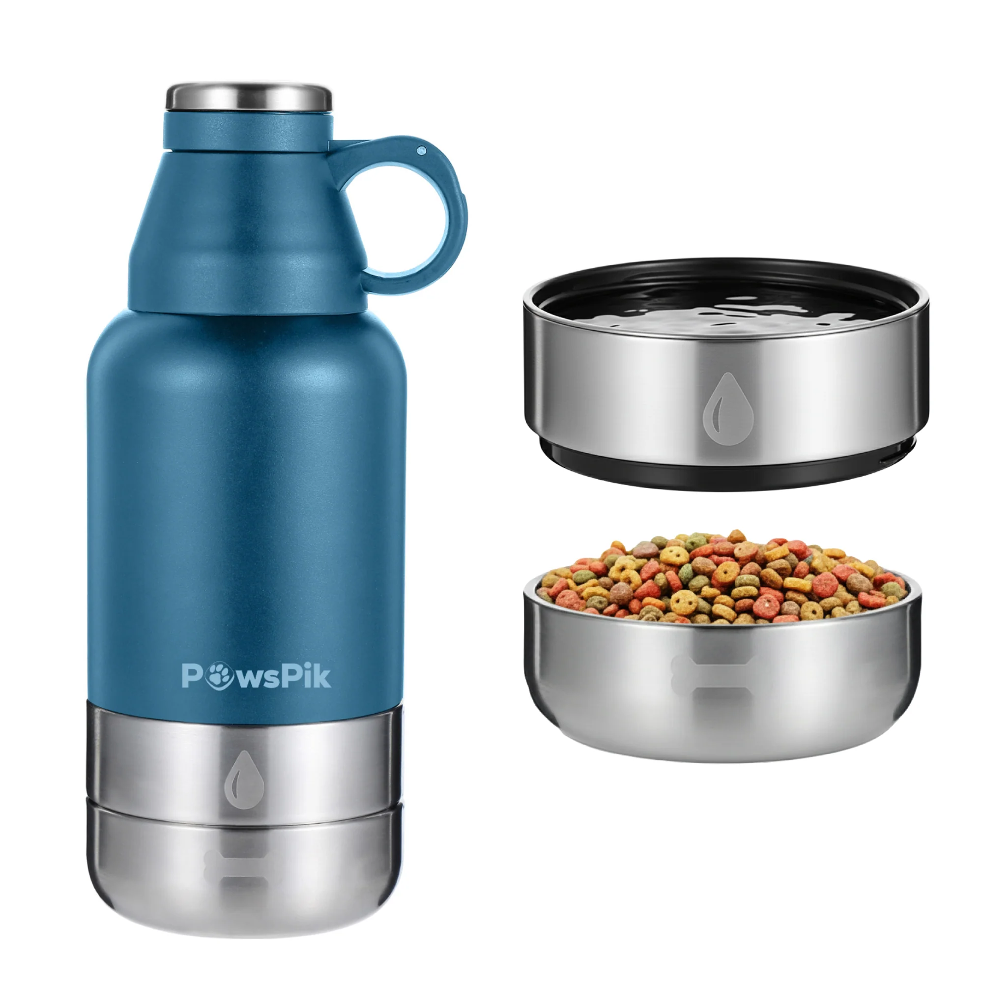 Elegant PawsPik® Travel 3-in-1 Dog Water Bottle Bowl Set Consistent