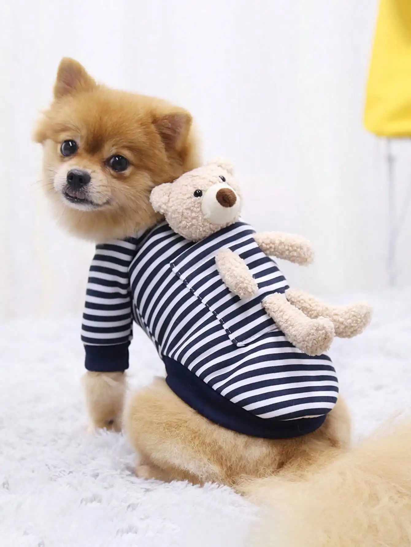 Recyclable Cozy Velvet Pocket Bear Sweater For Small Cats And Dogs High-End