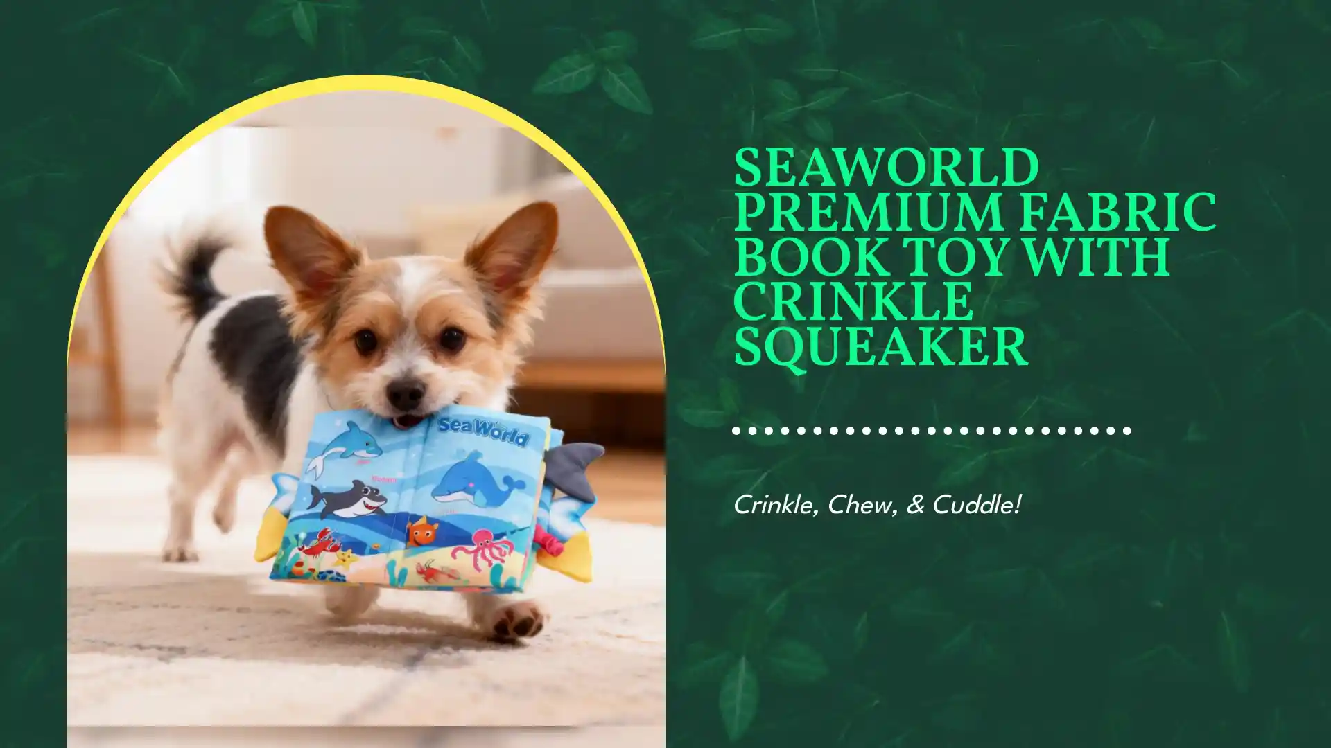 Crafted SeaWorld Premium Fabric Book Toy With Crinkle Squeaker Exceptional