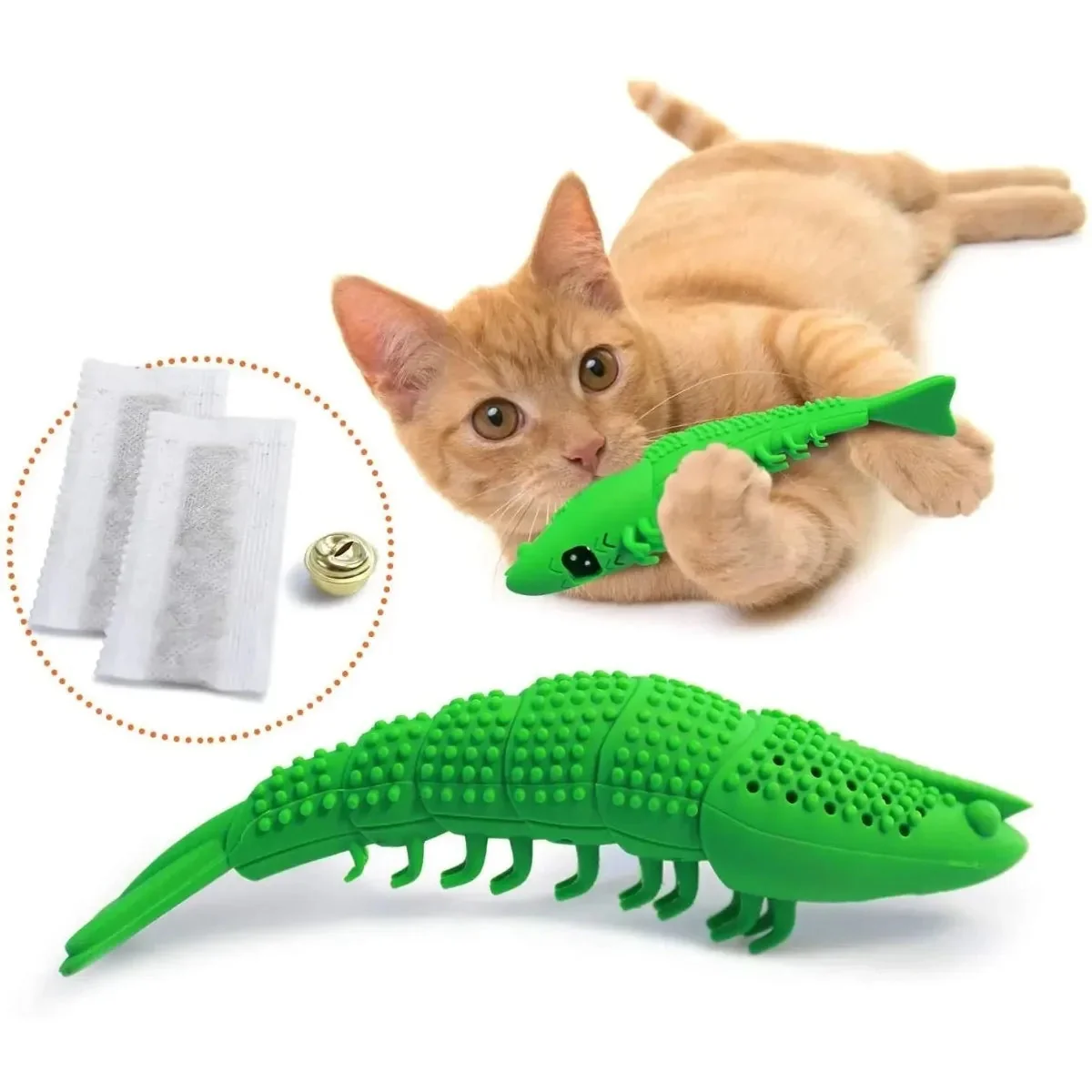 High-Performance Interactive Cat Toothbrush Chew Toy - Durable Rubber Dental Care and Treat Dispenser Trendy