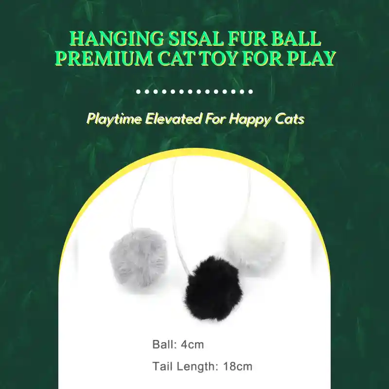 User-Friendly Hanging Sisal Fur Ball Premium Cat Toy For Play Innovative