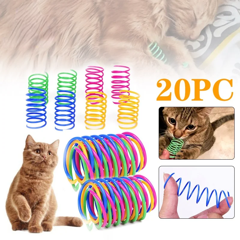 Classic Colorful Spring Cat Toys - Interactive Coil Toys for Kittens Multi-Pack Unique