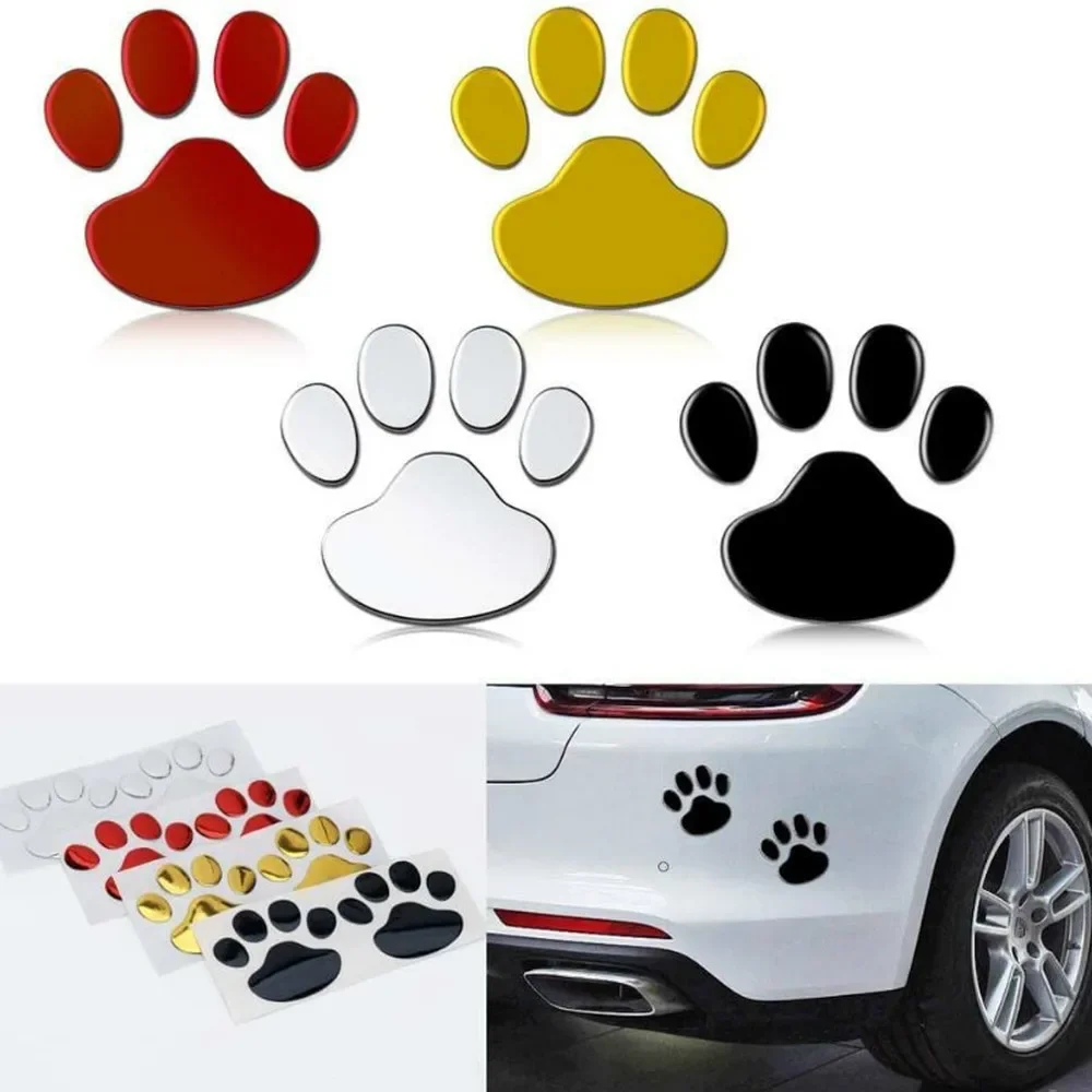 Prestigious 3D Paw Print Car Stickers - Animal Footprint Decals 2-Pack World-Class