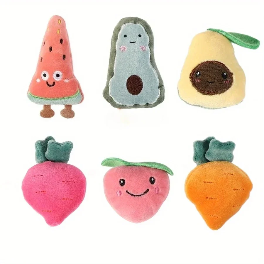 Artisan Fruit Shaped Plush Cat Kicker Toy with Catnip Breathable