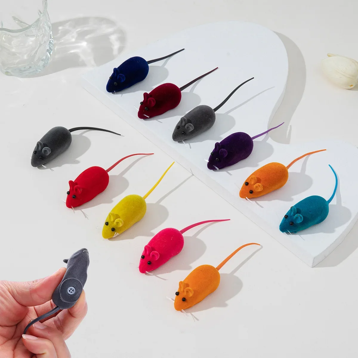 Unique Squeaky Rubber Mouse Cat Toy - Interactive Bite-Resistant Kitten Toy High-End