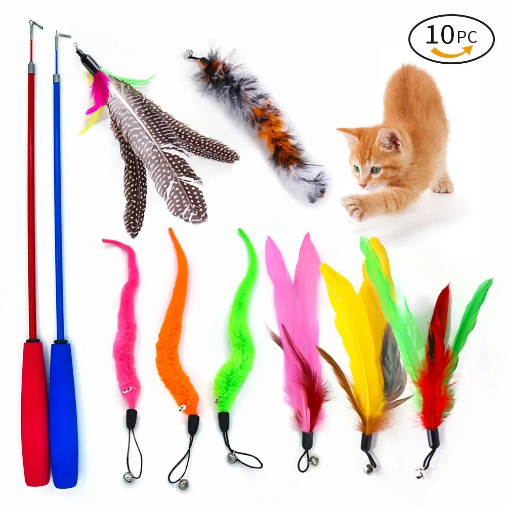 Effective Retractable Fishing Rod Cat Wand Classic