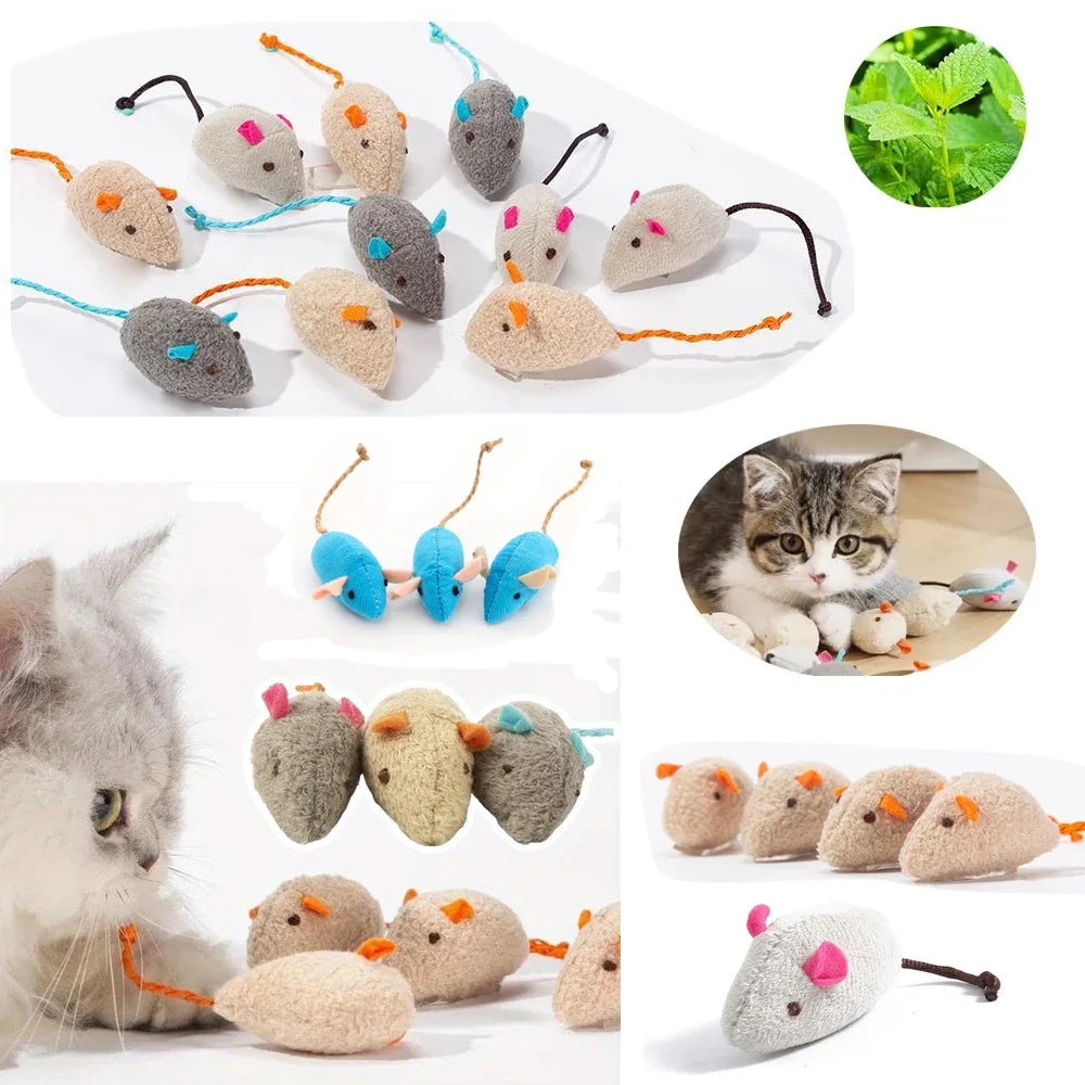 High-End Catnip Mouse Toys with Rattle Fine Crafted