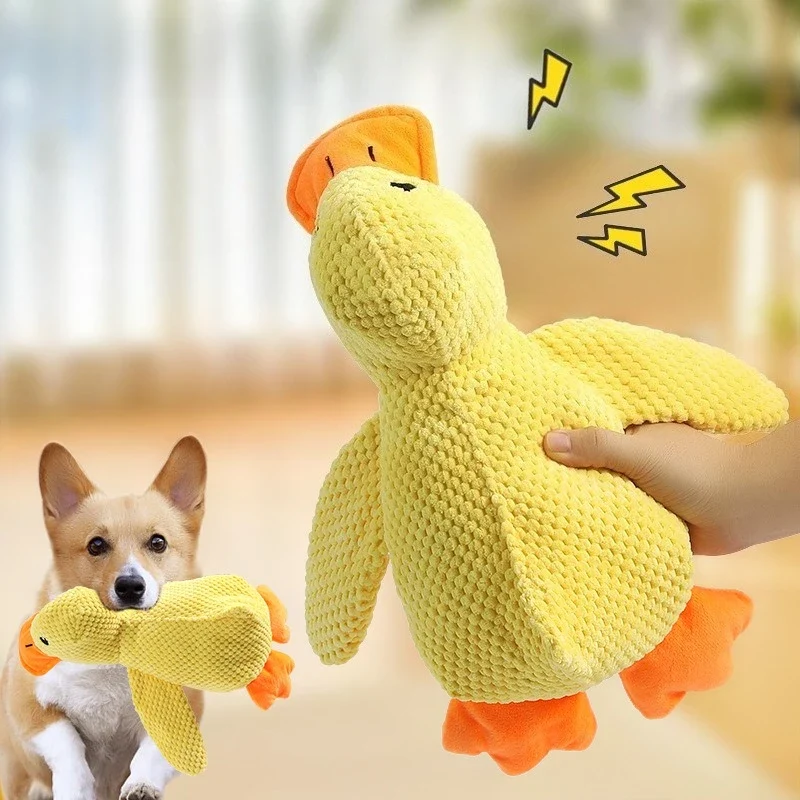 World-Class Plush Duck Dog Toy with Sound High-Quality