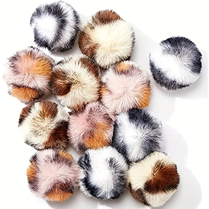 Traditional Plush Ball Cat Toys - Leopard Print 3 Pack Certified