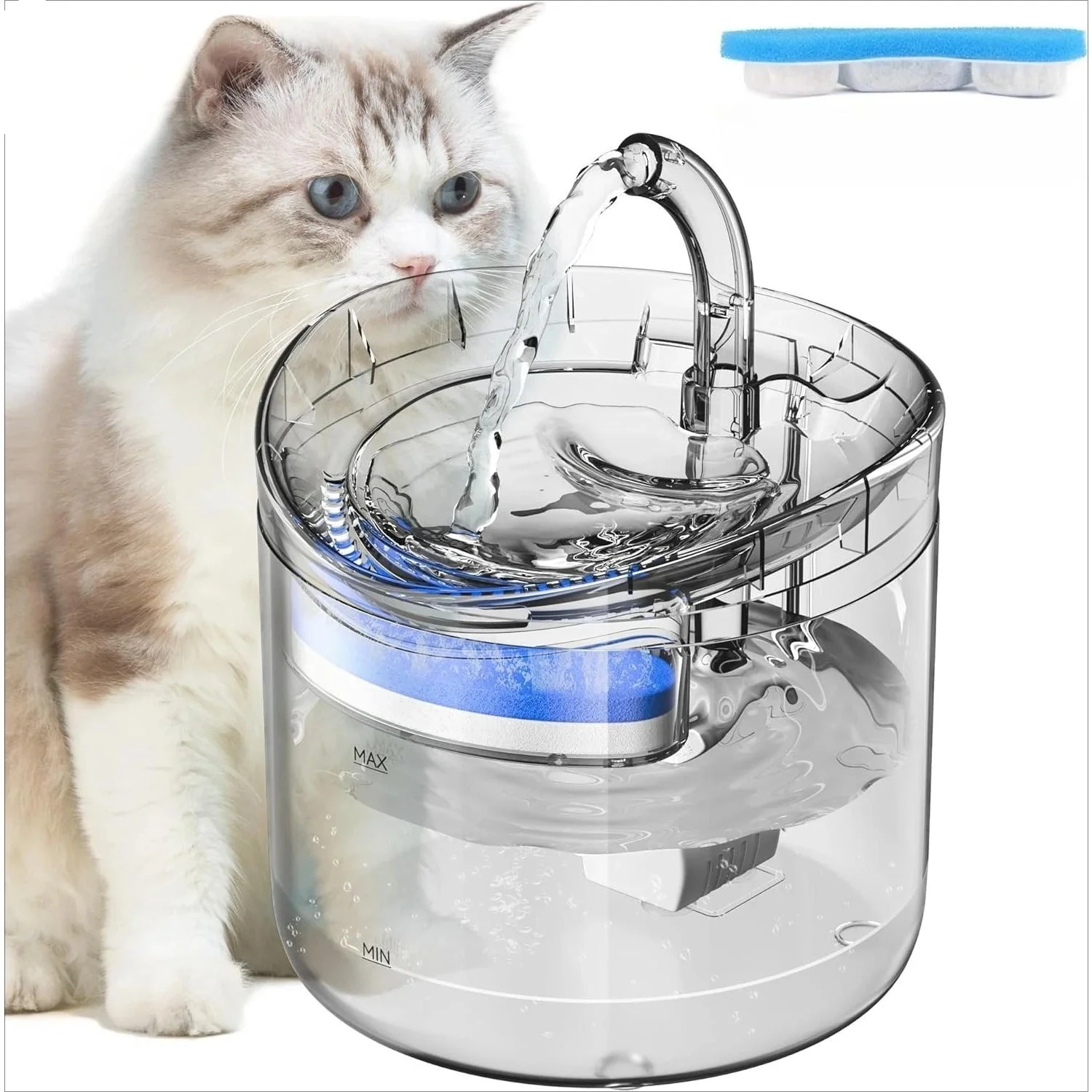 Authentic Cat Water Fountain - 1.8L Automatic Pet Drinking Dispenser Reliable