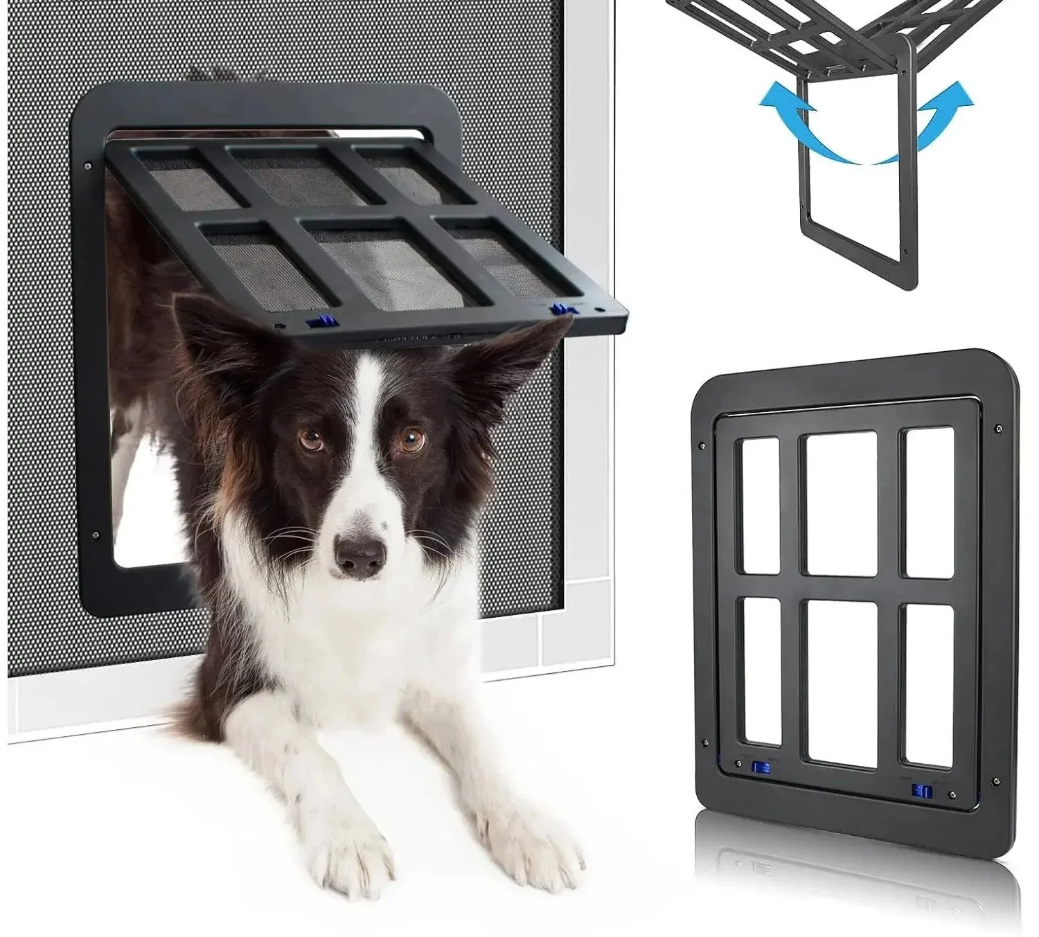 Professional Dog Door for Sliding Screen - 11 x13 Lockable Magnetic Pet Door Top-Quality