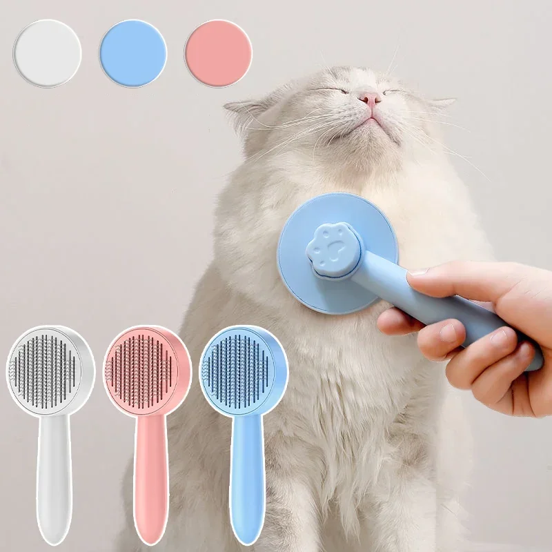 Exceptional Self-Cleaning Pet Slicker Brush for Cats Dogs Selected