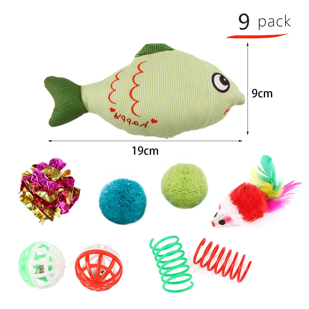 Expertly Made Catnip Fish Toy Set with Bell Enhanced