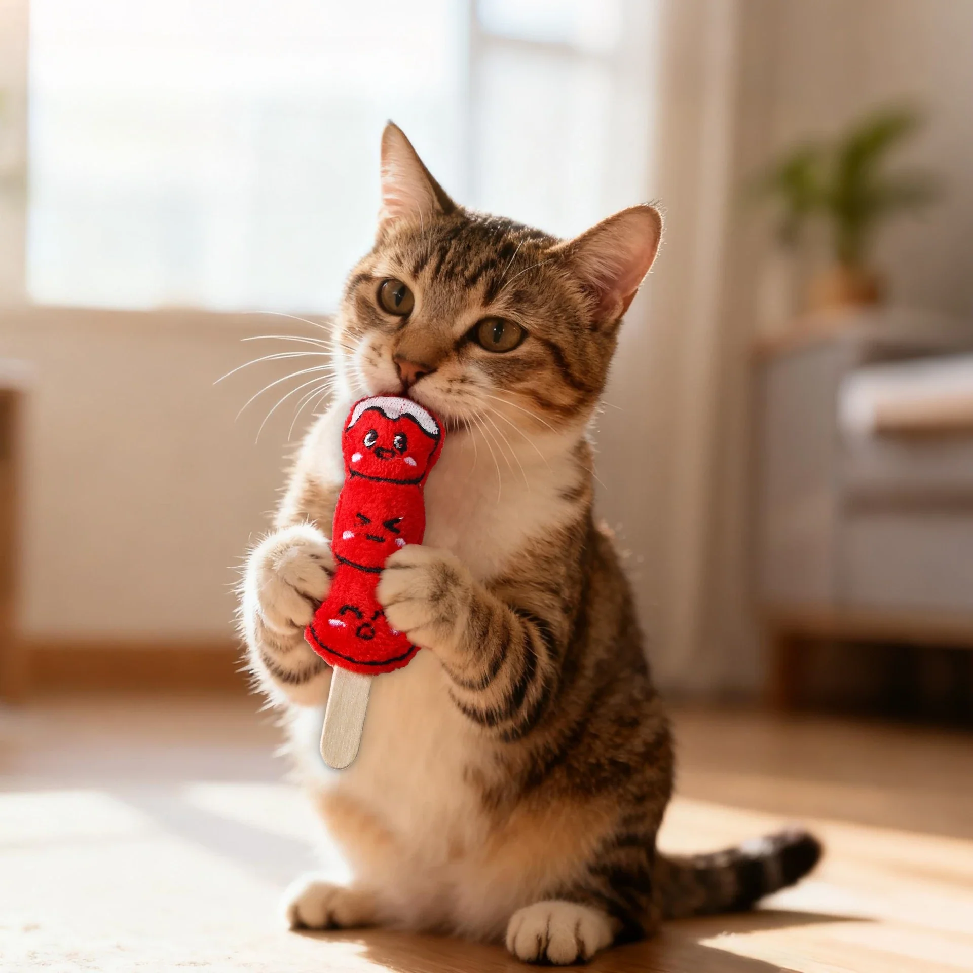 Outstanding Interactive Plush Fish Cat Chew Toy Sustainable