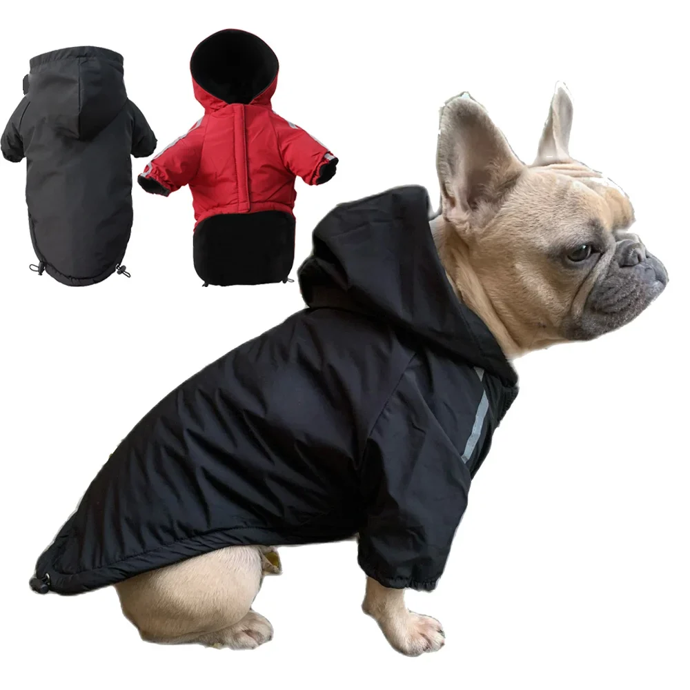 Green Waterproof Hooded Dog Jacket with Reflective Trim Long-Lasting
