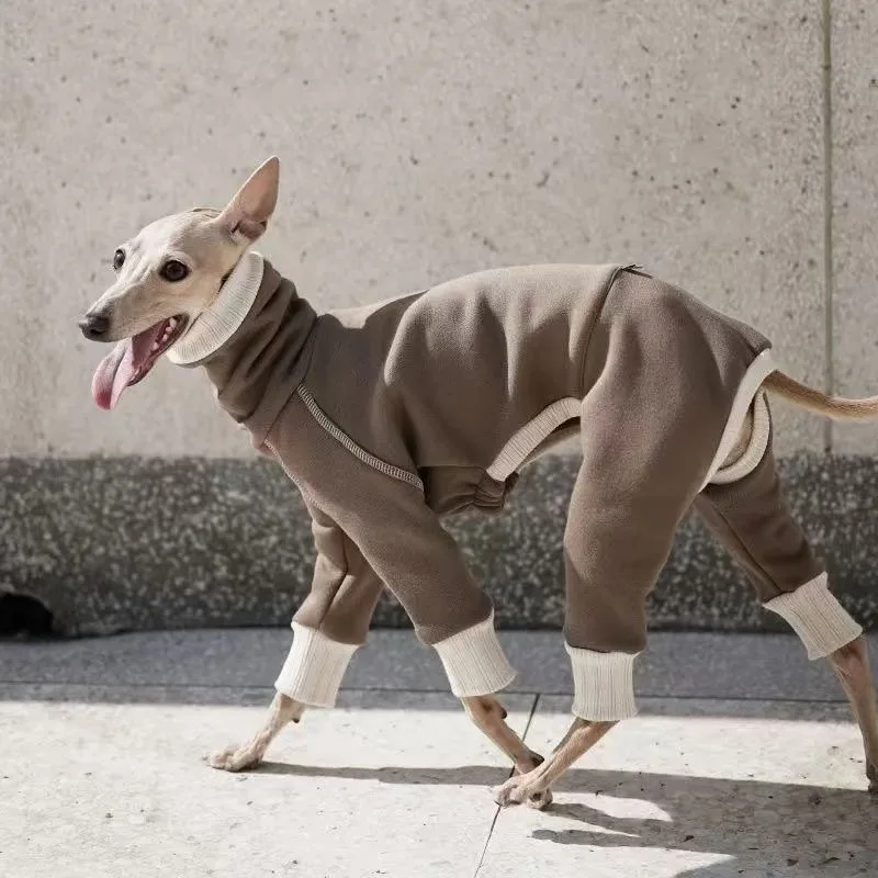 World-Class High-Neck Plush Dog Jumper — Four-Legged Warm Base Layer Eco-Friendly