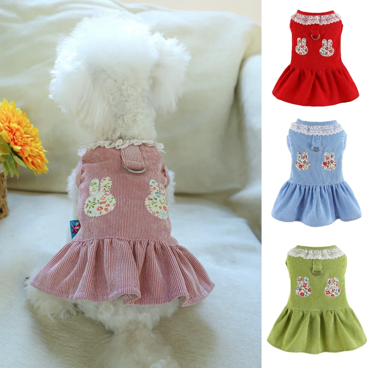Premium Material Princess Wedding Dress Skirt for Small Dogs Cats Superior