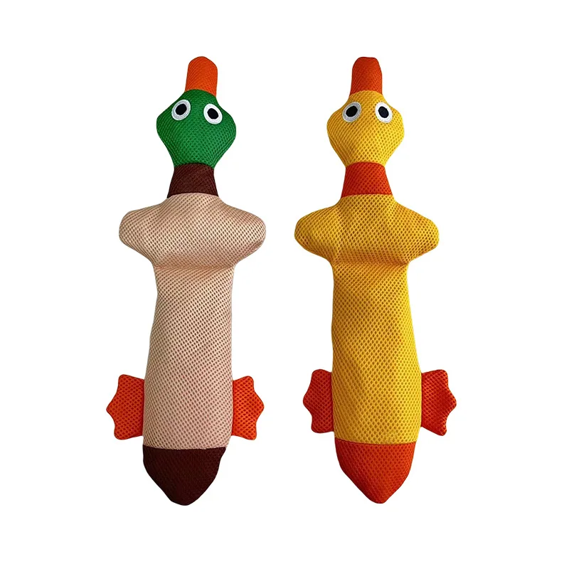 Advanced Plush Long Duck Chew Teeth Cleaning Toy for Dogs Safe