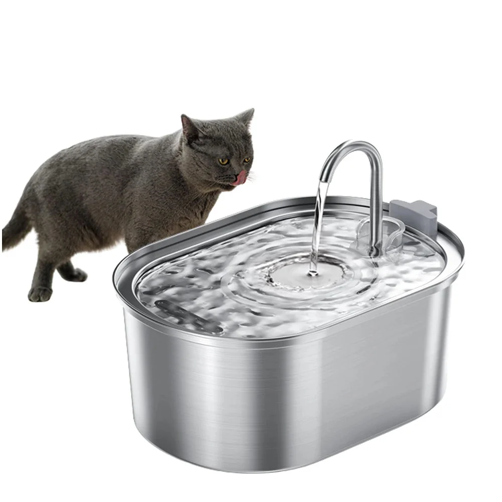 Traditional 3.2L Stainless Steel Pet Water Fountain — Automatic Cat Dog Water Dispenser Practical