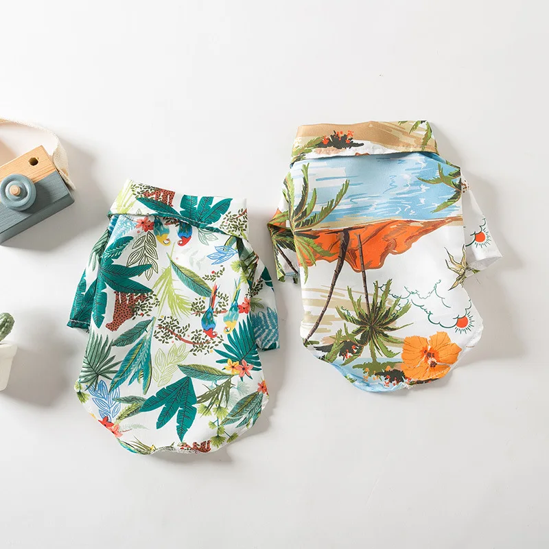 Fast Summer Hawaiian Beach Shirt for Dogs Cats — Lightweight Breathable Pet Apparel