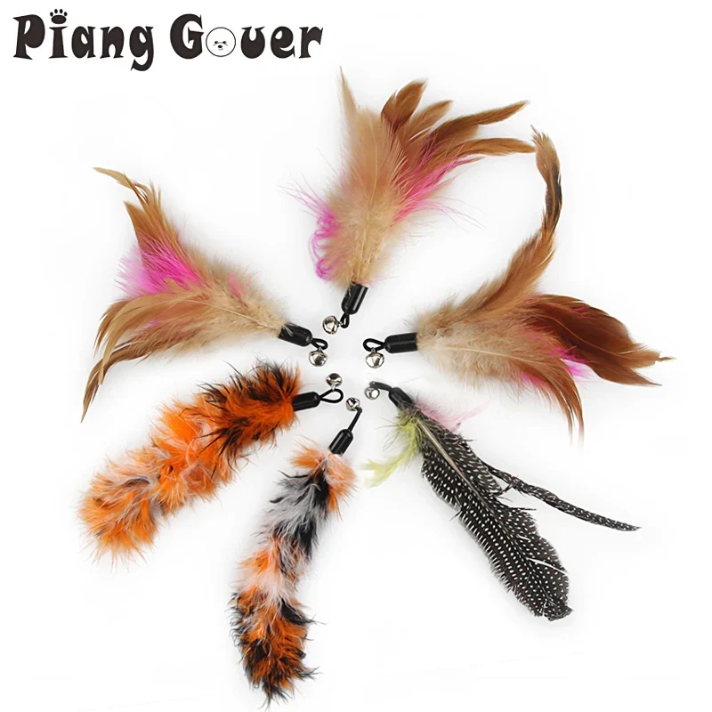 Certified Feather Cat Teaser Stick Heads 5 Pack Convenient