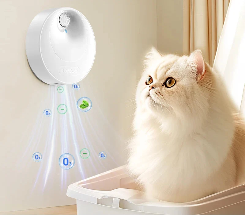 Breathable Smart Cat Litter Deodoriser — 4000mAh Automatic Odour Purifier for Litter Boxes Reliable