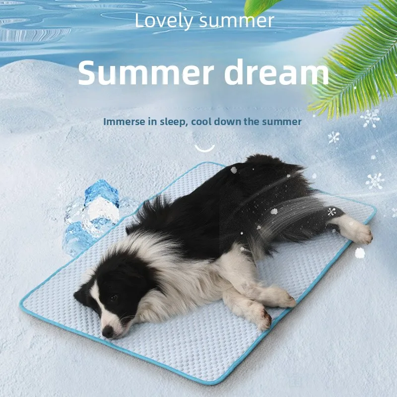 Contemporary Ice Silk Cooling Mat for Cats Dogs — Breathable Summer Pet Nest in 3 Colours 6 Sizes Professional