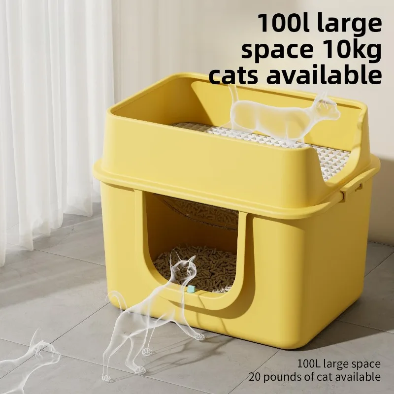 Breathable Top Entry Self-Cleaning Cat Litter Box with Odour Control Anti-Splash Drawer Elite