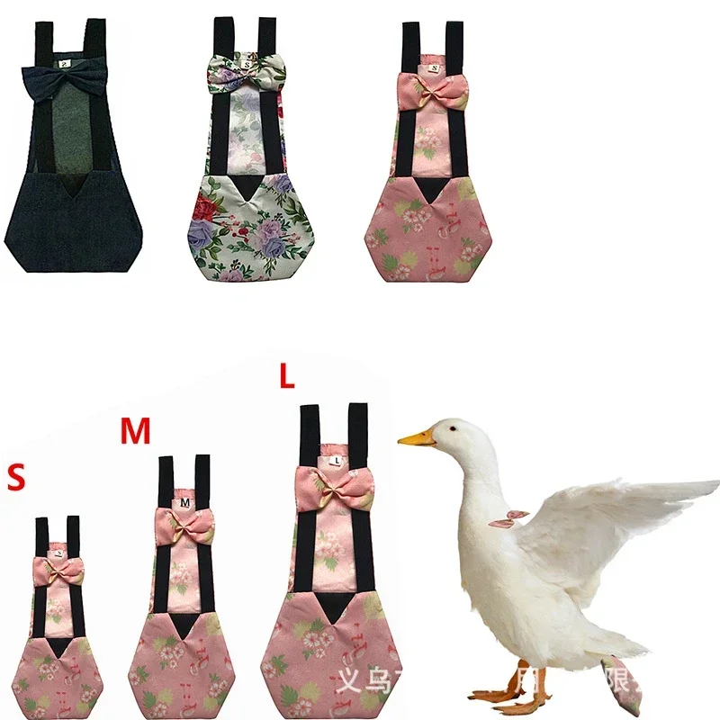 Relaxed Washable Duck Chicken Diaper Flight Suit with Bowknot – S M L Advanced