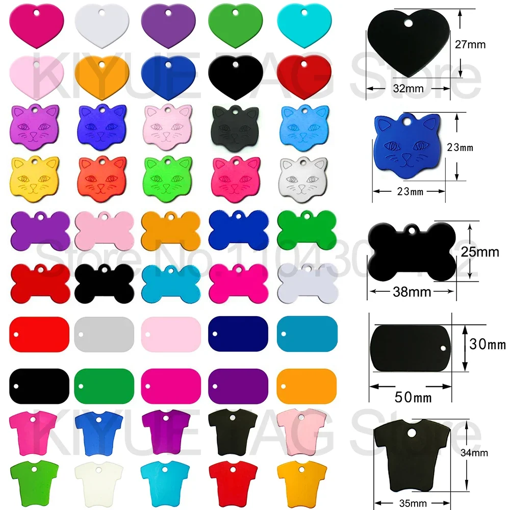 Premium Material Personalised Aluminium Pet ID Tags – Pack of 100 Easy-to-Use