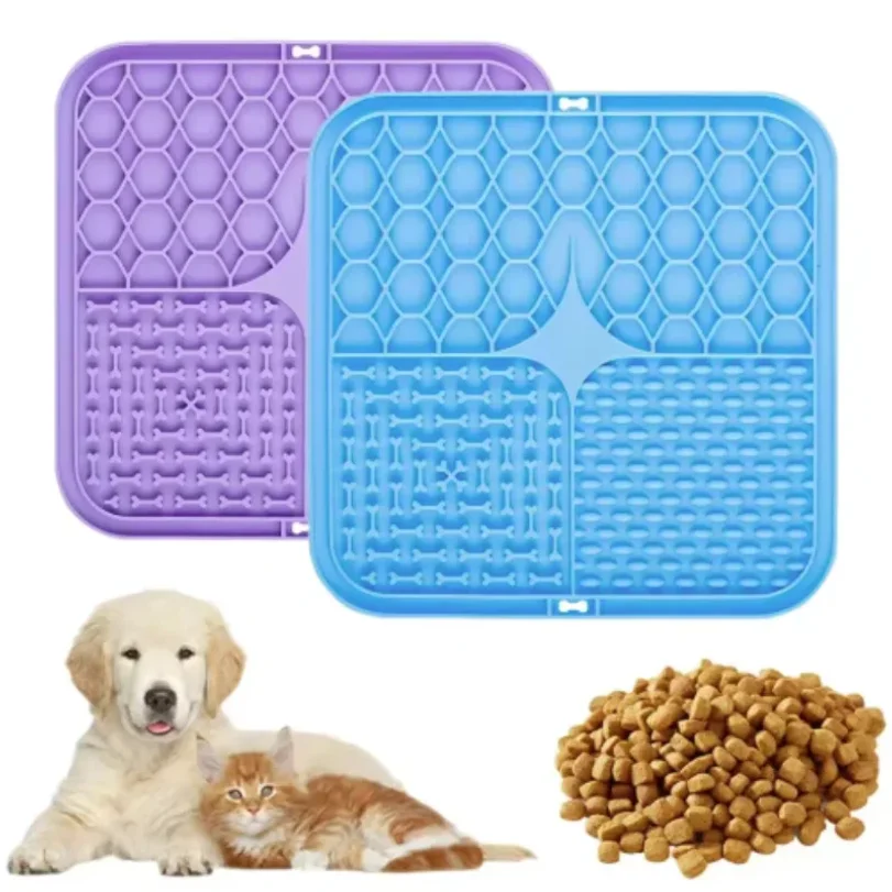 Convenient Silicone Lick Mat with Suction Cup for Dogs – Bath Distraction Slow Feeding Fine Crafted