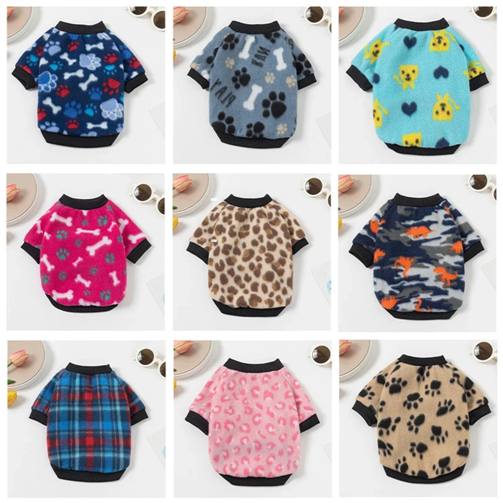 Trendy Printed Fleece Pet Pullover Sweater Expertly Made