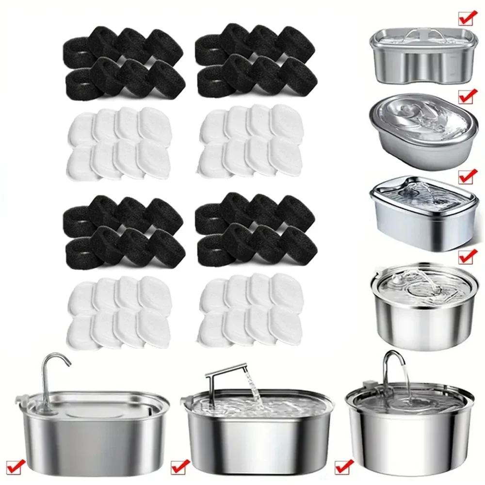 Functional Activated Carbon Cat Fountain Filter with Sponge Healthy