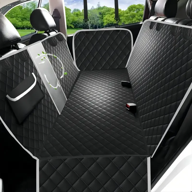 Solid Waterproof Dog Car Rear Seat Cover Extender Mat Selected
