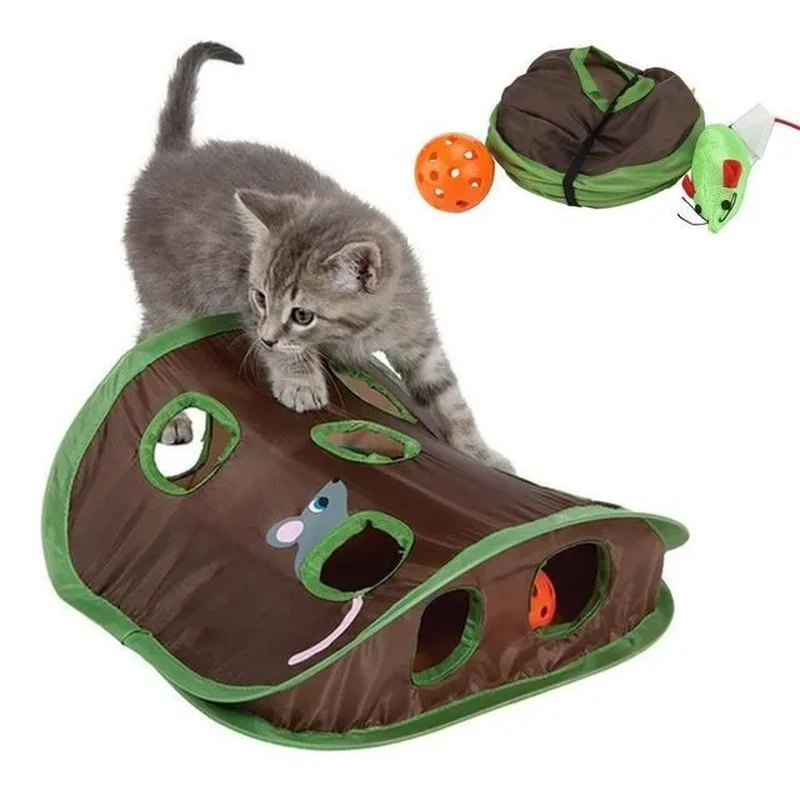 Functional 9-Hole Cat Whack-a-Mole — Interactive Hide Seek Brain Game Detailed
