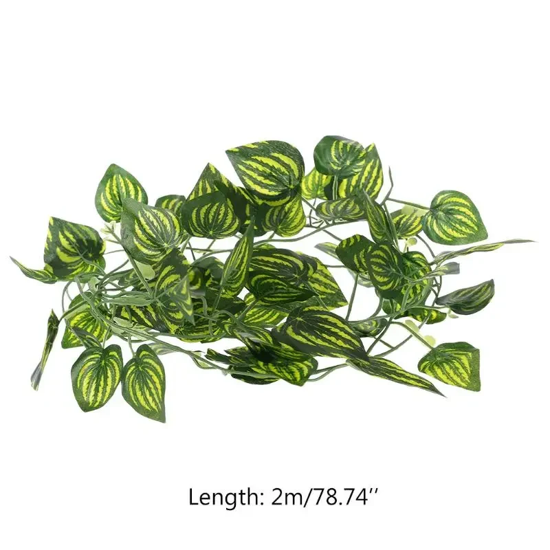 Superior Reptile Climbing Vine — Leafy Habitat for Lizards Chameleons Breathable