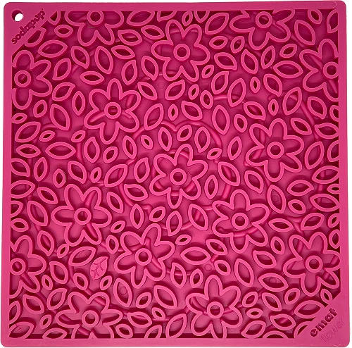 Prestigious Flower Power emat - Enrichment Lick Mat for Dogs and Cats Flower Design USA Made Fine