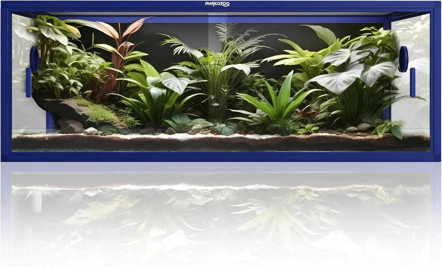 Superior 85 Gallon Snake Enclosure Front Opening Reptile Tank for Easy Maintenance Reptile Terrarium with Top Screen Ventilation 48''x24''x18'' Comfortable