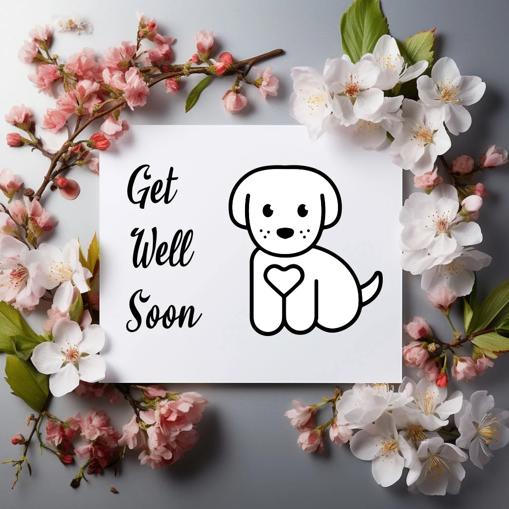 Long-Lasting Get well card for dogs First-Class