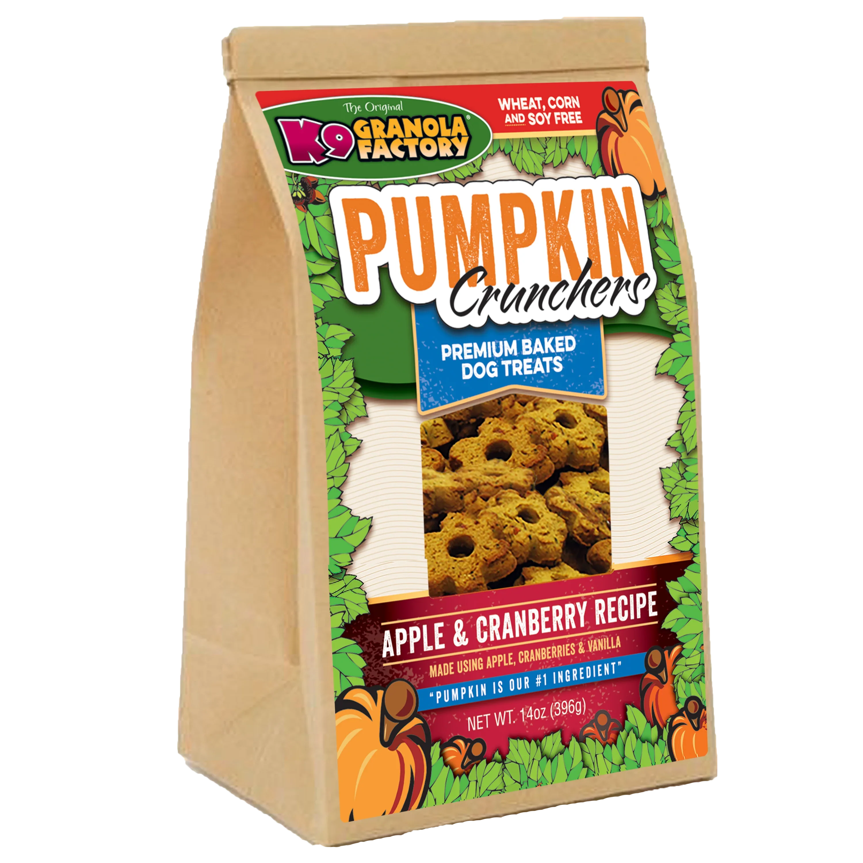 High-Grade K9 GRANOLA PUMPKIN CRUNCHERS APPLE CRANBERRY RECIPE DOG TREATSPumpkin Crunchers Apple Cranberry Recipe Dog Treats Eco-Friendly