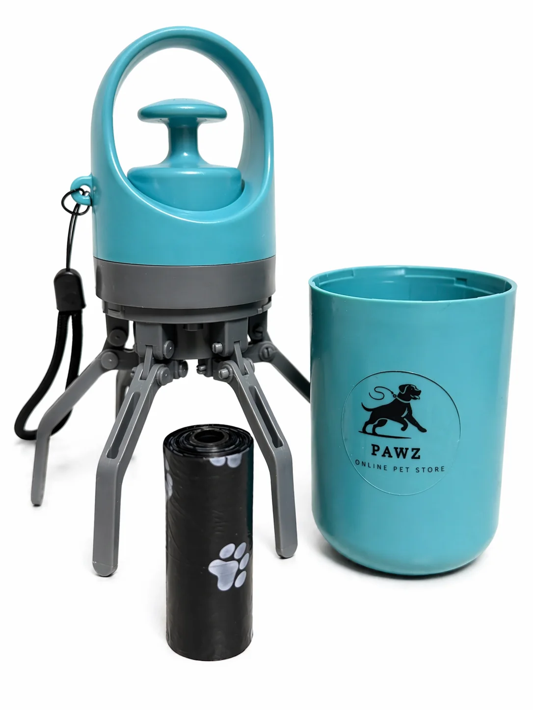 Solid Portable Dog Poop Scooper with Built-In Bag Holder Fine