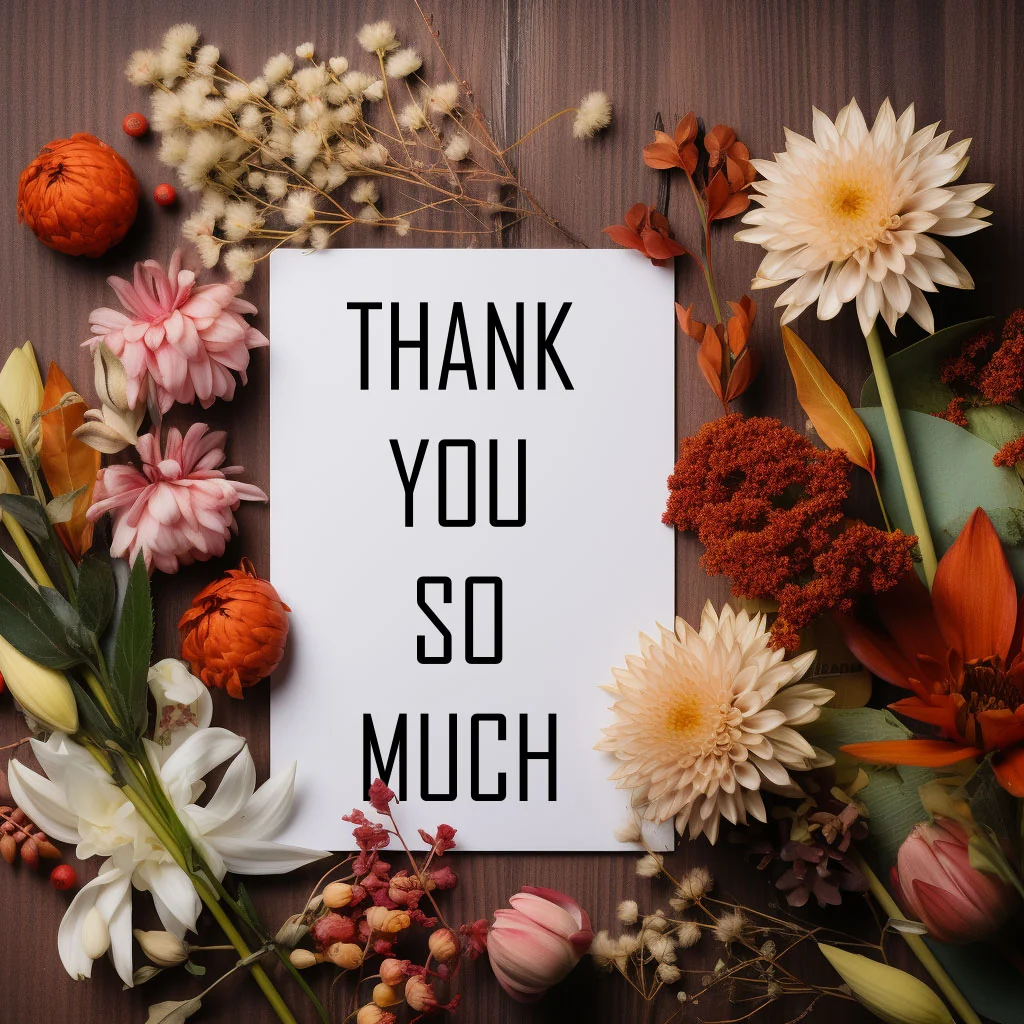 Comfortable Thank you card Responsible