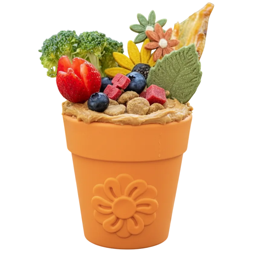 High-Grade Large Flower Pot eCup Dog Treat Dispenser Durable USA-Made Enrichment Toy SodaPup Relaxed