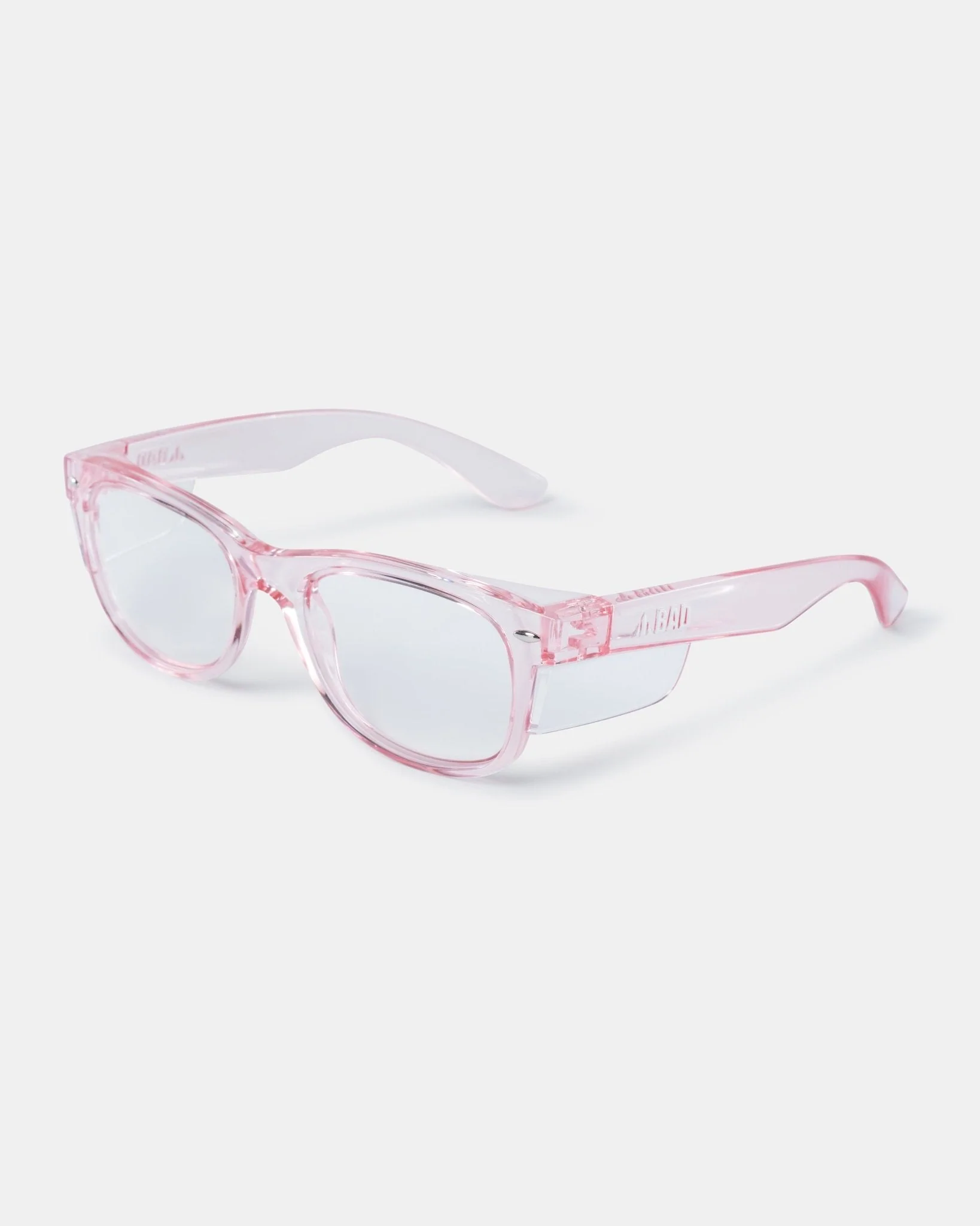 Traditional BAD LUCID™ SAFETY GLASSES PINK CLEAR Secure